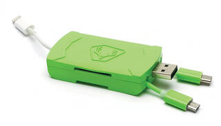 Stealth SD kortleser til mobiltelefon For USB-C og Micro USB