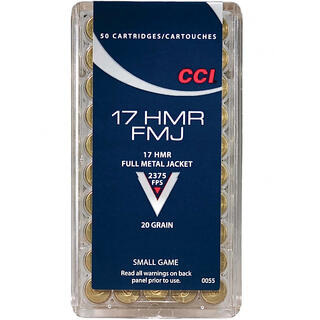 CCI 17 HMR FMJ 20gr FMJ 50-pack