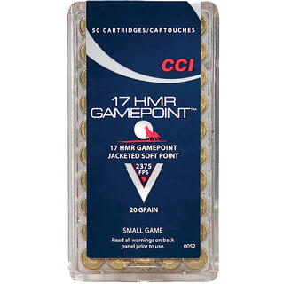 CCI 17 HMR Game Point 20gr SP 50-pack Small Game