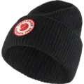 Fjällräven 1960 Logo Hat Black Behagelig strikkelue i lammeull