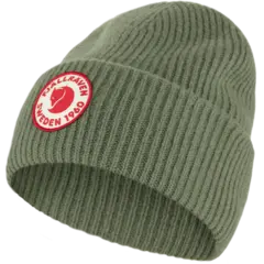 Fjällräven 1960 Logo Hat Caper Green Behagelig strikkelue i lammeull