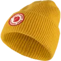Fjällräven 1960 Logo Hat Mustard Yellow Behagelig strikkelue i lammeull