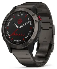 Garmin fenix® 6 Pro Solar Edition GPS-klokke, Skifergrå med svart rem