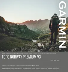 Garmin TOPO Norway Premium 3 3-Vest Kart på microSD minnebrikke versjon 3