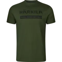 Härkila Logo t-shirt 2-pack Duffel L T-skjorte i Duffel green/Phantom