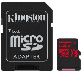 Kingston Canvas Select Plus microSD 64GB Minnekort med SD adapter