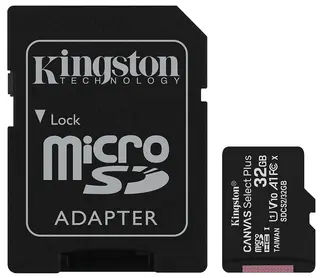 Kingston Canvas Select Plus microSD 32GB Minnekort med SD adapter