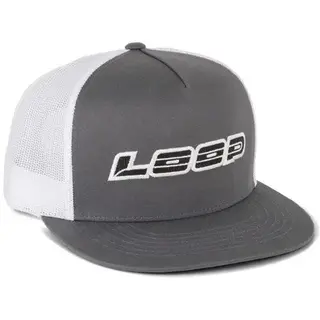 Loop Logo Meshback Flat Cap - Grey/White