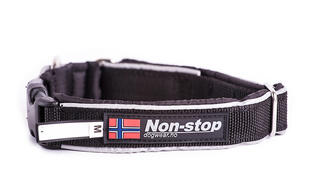 Non-Stop Dogwear Polar Halsbånd m/klips Komfortabelt halsbånd m/ refleksstriper