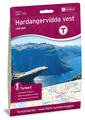 Nordeca Turkart Hardangervidda Vest 1:50000 med DNT turinformasjon
