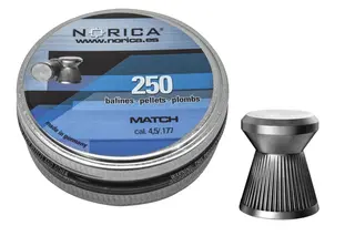 Norica Match Luftkuler 4,5mm 500stk 500stk/boks, Vekt 0,48g/7,48gr