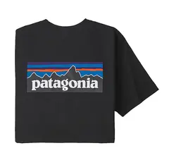 Patagonia M P-6 Logo Responsibili-Tee XL Black T-skjorte med patagonia logo