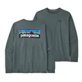 Patagonia LS P-6 Responsibili-Tee L Nouveau Green LongSleeve logo t-shirt