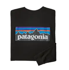 Patagonia LS P-6 Responsibili-Tee XL Black LongSleeve t-shirt med logo