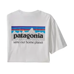 Patagonia M P-6 Mission Organic White S T-skjorte laget av organisk bomull