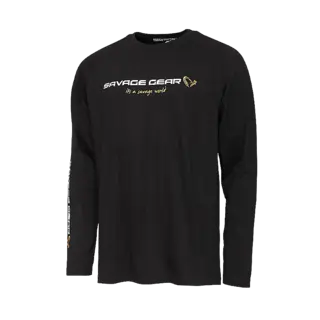 Savage Gear Signature Logo Long Sleeve T Black Caviar