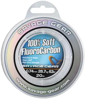 Savage Gear Soft Fluoro carbon 0,49mm Super soft, høy knutestyrke, 35m