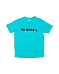 Simms Kids Logo T-Shirt L Tahiti Blue