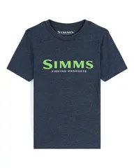 Simms Kid's Logo T-Shirt Harbor Blue Denne skjorten myk å ta på og i kvalitet