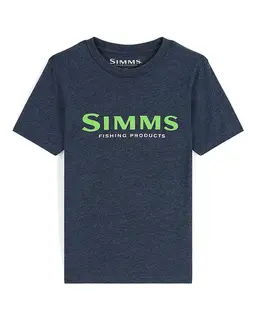 Simms Kid's Logo T-Shirt Harbor Blue Denne skjorten myk å ta på og i kvalitet