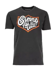 Simms Fish It Well Badge T-Shirt XL Charcoal Heather