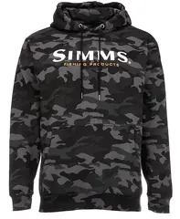 Simms Logo Hoody Woodland Camo S Komfortabel Simms genser - utgått modell