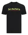 Simms Logo T-Shirt Black/Neon L Behagelig bestselger logo T-skjorte