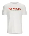 Simms Logo T-Shirt White L Behagelig bestselger logo T-skjorte