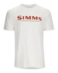 Simms Logo T-Shirt White L Behagelig bestselger logo T-skjorte