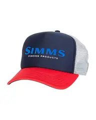 Simms Throwback Trucker Navy One size caps med mesh nettng bak