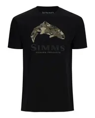 Simms Trout Regiment Camo T-Shirt BlkM Myk og behagelig t-skjorte i sort