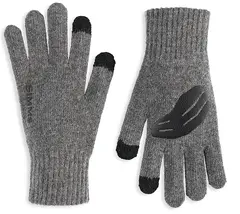 Simms Wool Full Finger Glove Steel S/M Varmende hansker med touchfunksjon