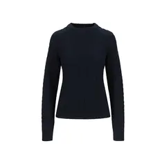 Tufte Robin Cable Sweater Sky Captain S Klassisk ullgenser til dame