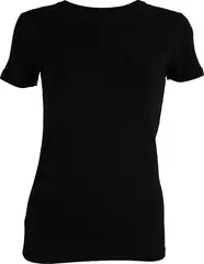 Tufte Crew Neck t-shirt XL Black Black Beauty - Dame