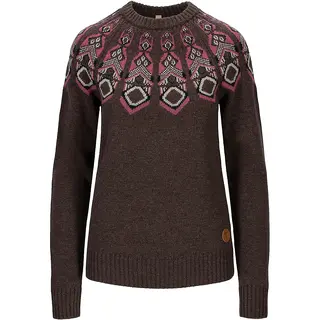 Tufte Rosenfink Pattern Sweater XS Shopping Bag Melange/Heather Rose
