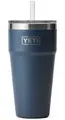 Yeti Rambler Straw Cup 760ml Navy Stor isloert drikkekopp med sugerør